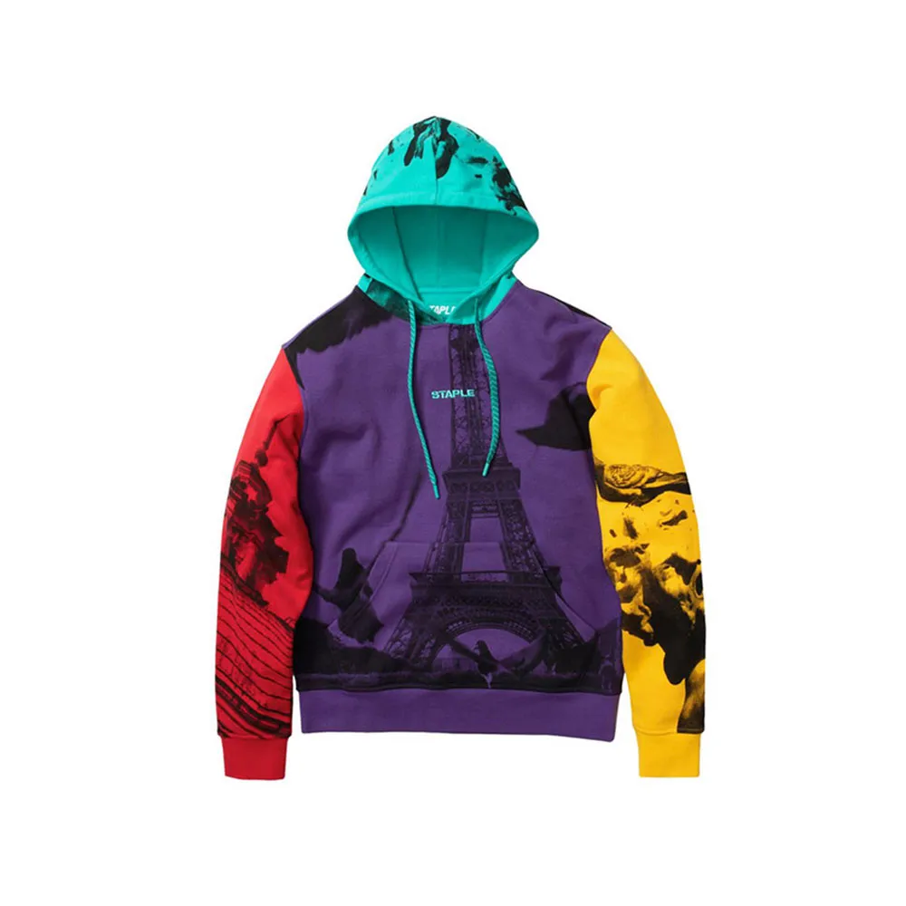 Staple Pigeon World Collage Photo Hoodie Purple 2001H5795