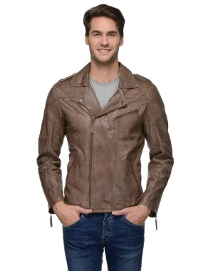 Teakwood Brown Mens Genuine Leather Jacket