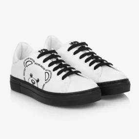 Teen White Logo Trainers