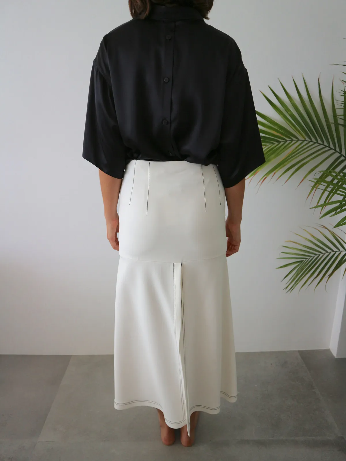 The Slit Skirt - White