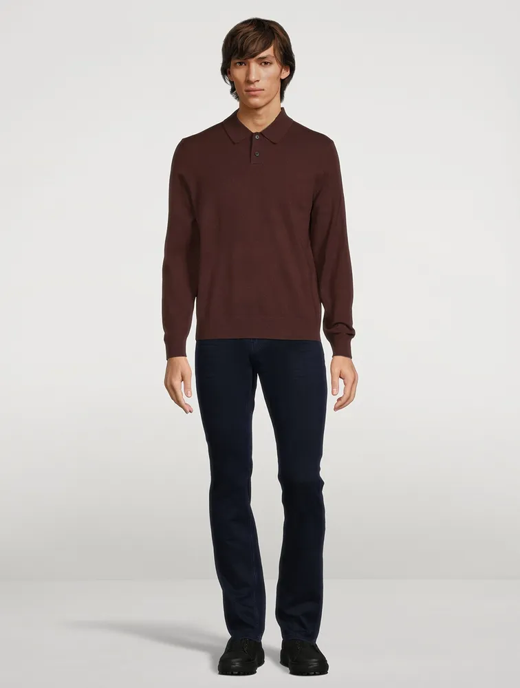 THEORY Wool And Cashmere Polo Shirt