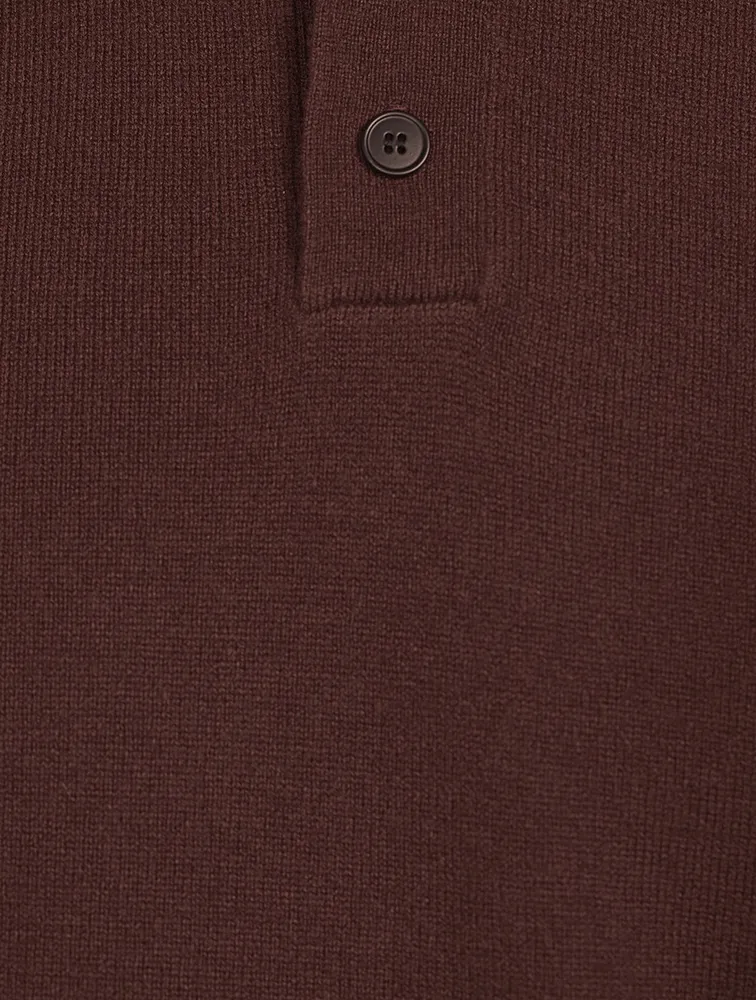 THEORY Wool And Cashmere Polo Shirt