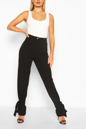 Tie Hem Tailored Trousers