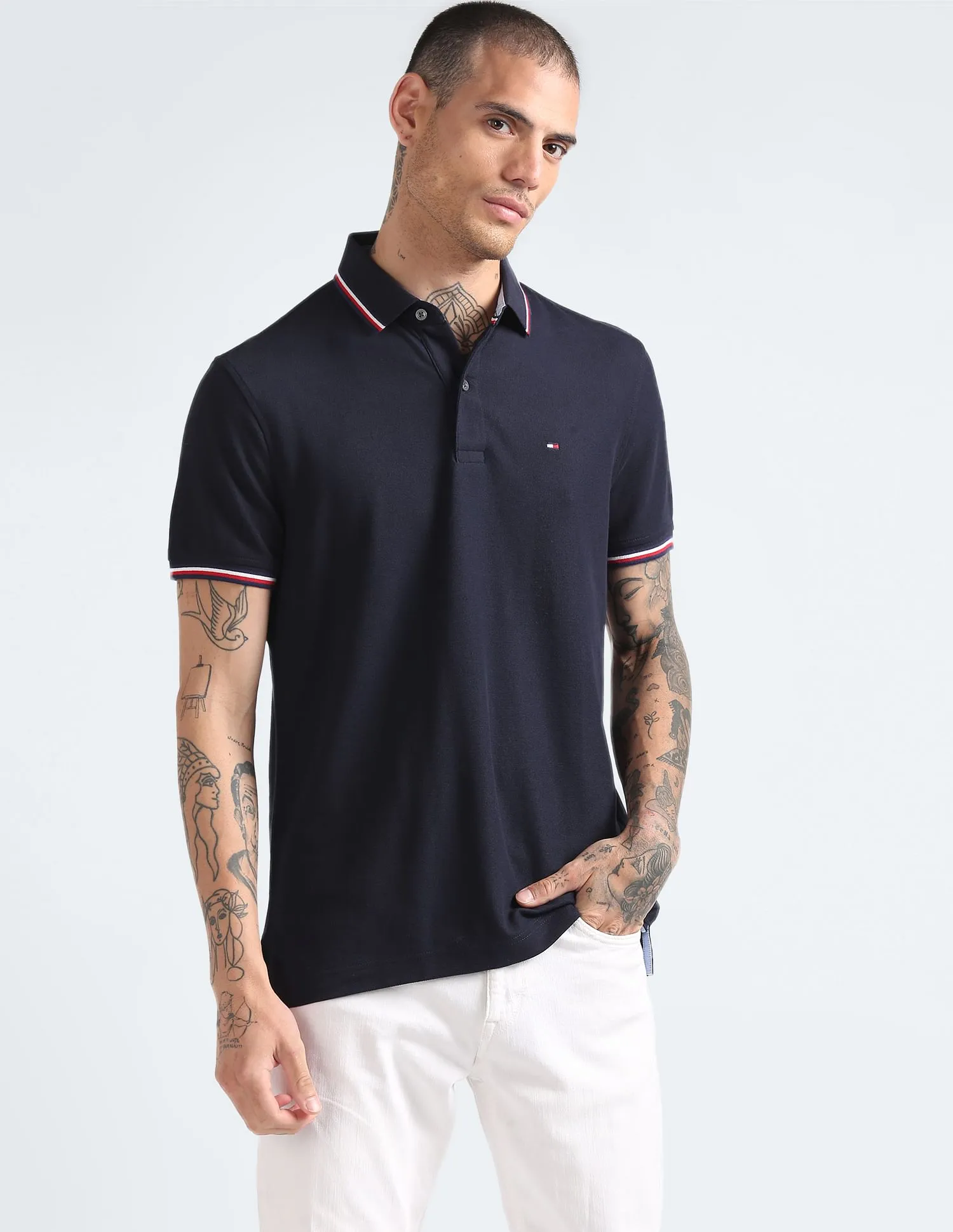 Tommy Hilfiger Solid Wicking Polo Shirt