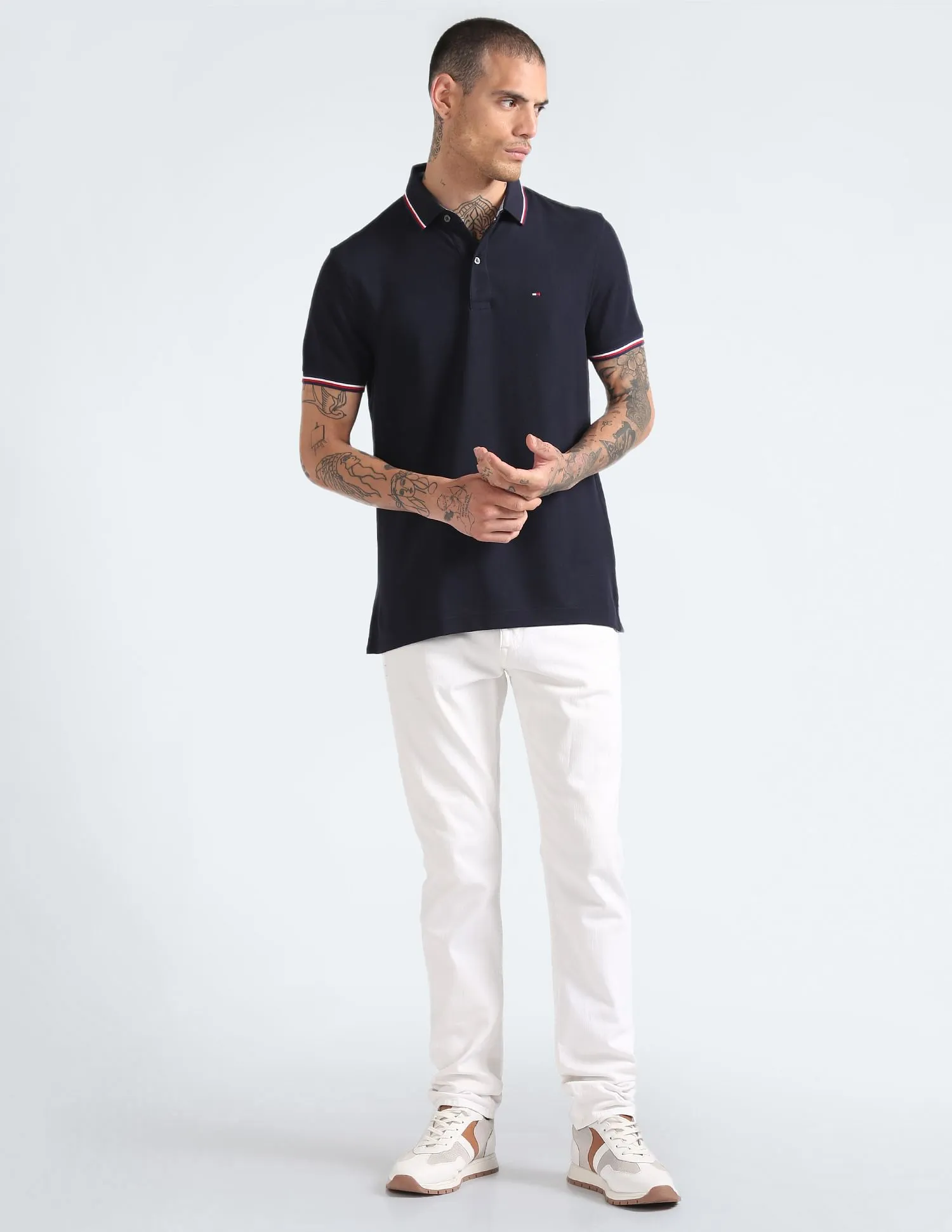 Tommy Hilfiger Solid Wicking Polo Shirt