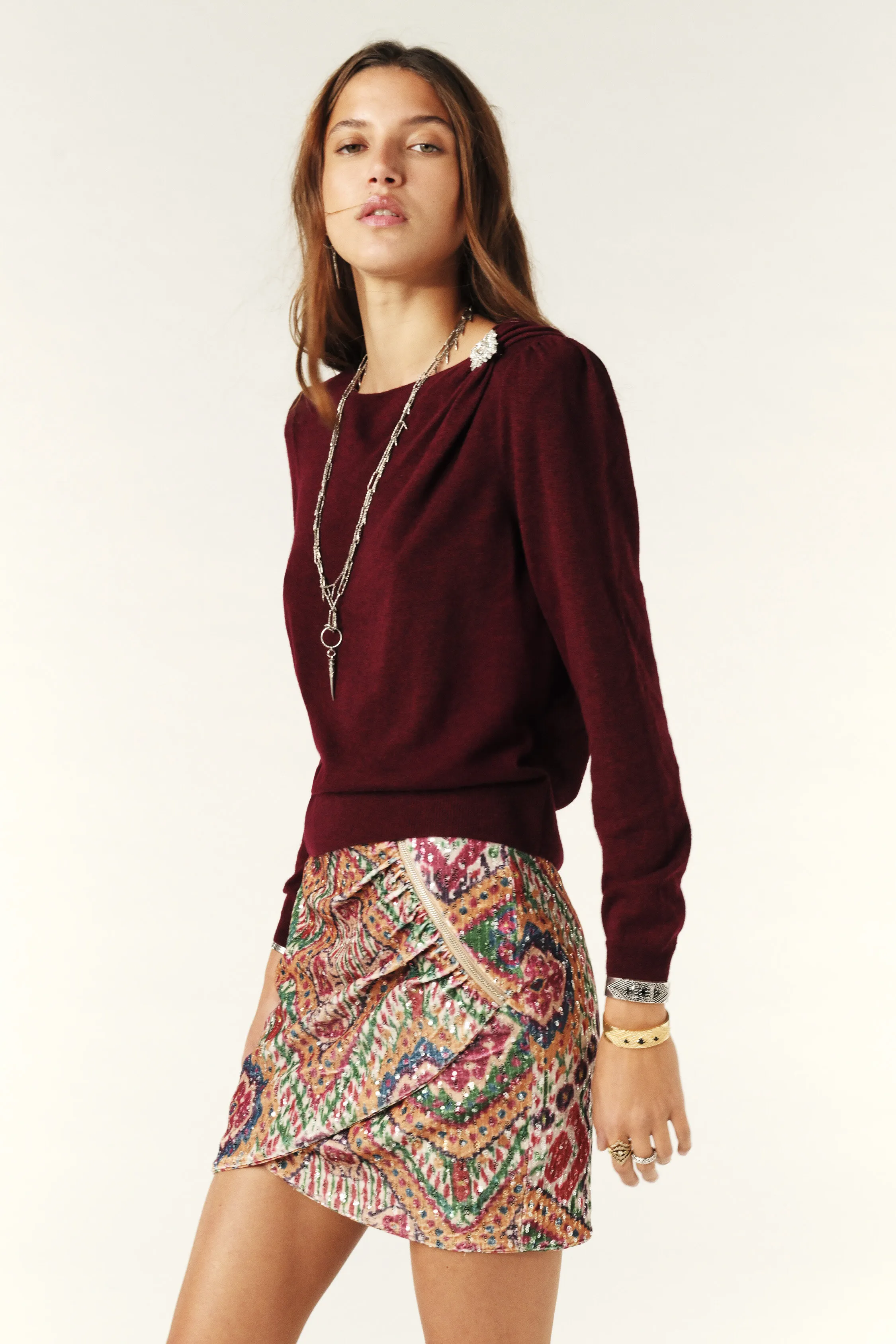 TOYA mini sequined skirt