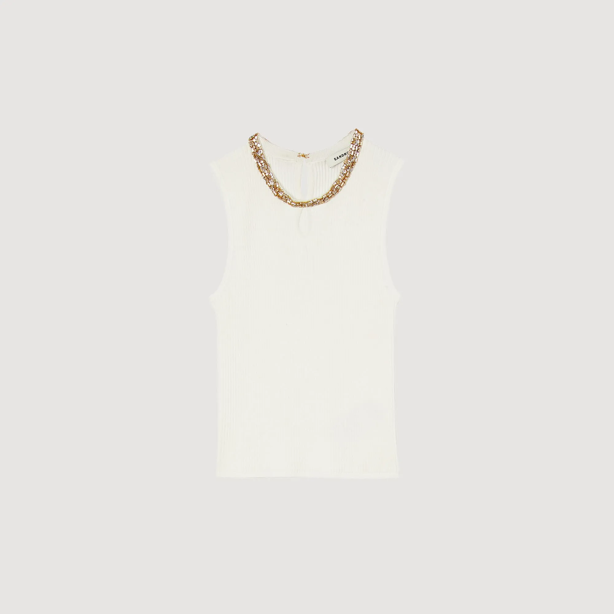 Vest Top With Jewelry Neck