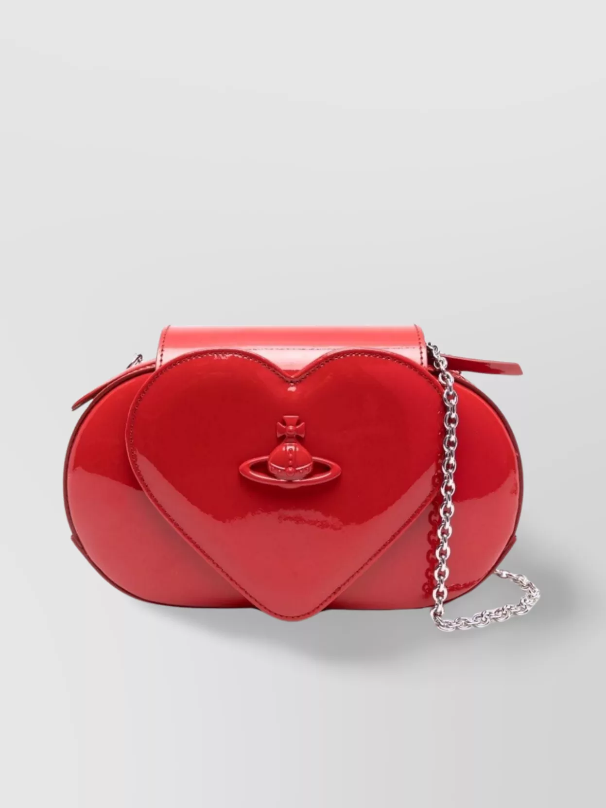 Vivienne Westwood   Heart patent shoulder bag