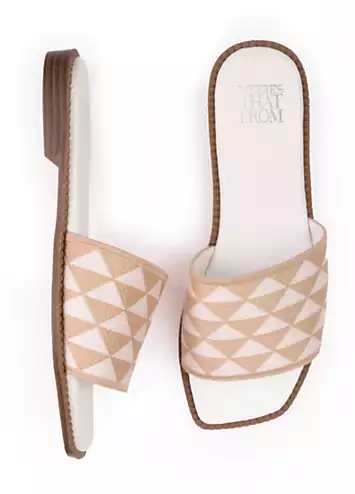 Where’s That From Sycamore Nude Textured Flat Sandals | Grattan