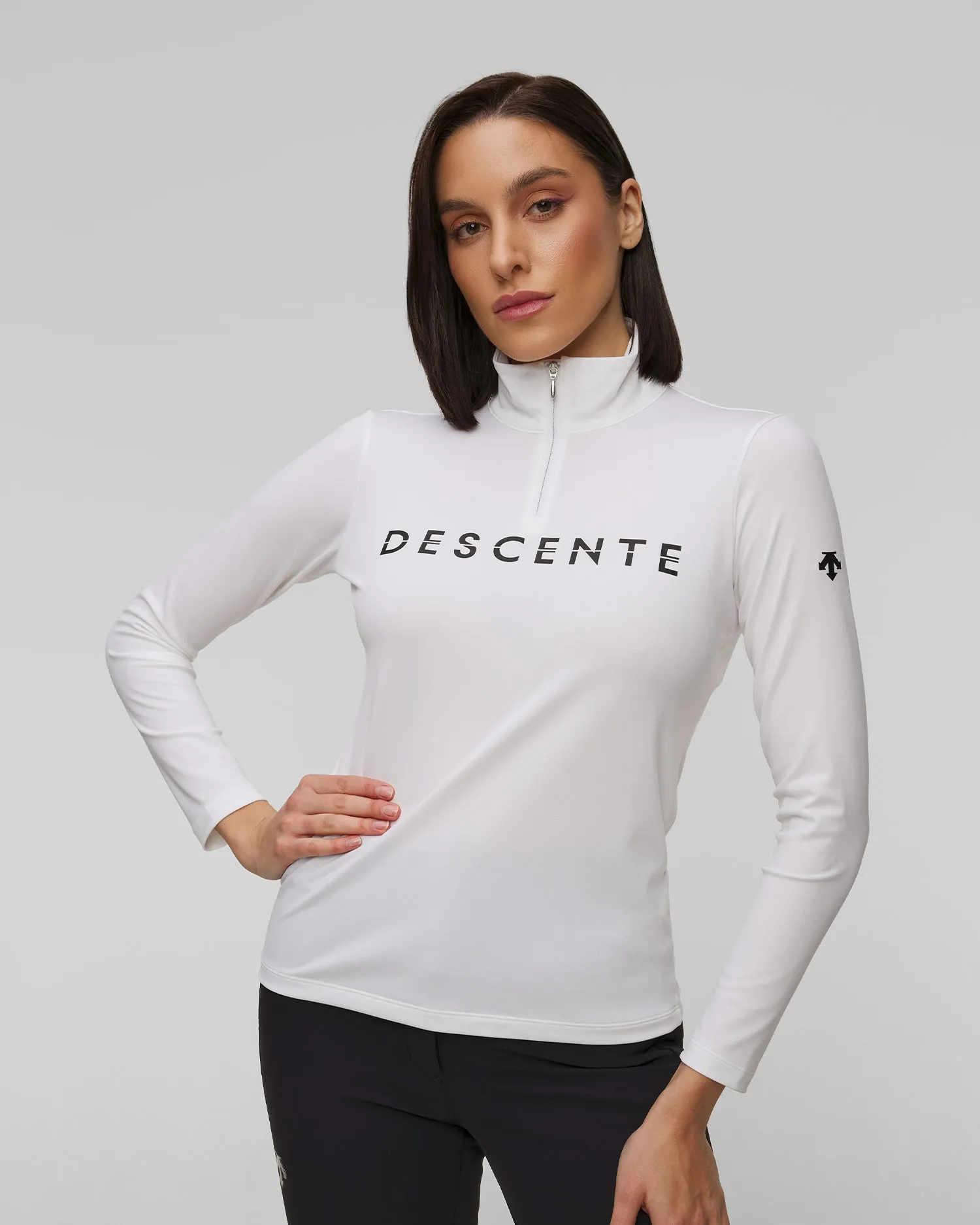 Women's ski turtleneck Descente Chest Logo DWWYGB30-spw