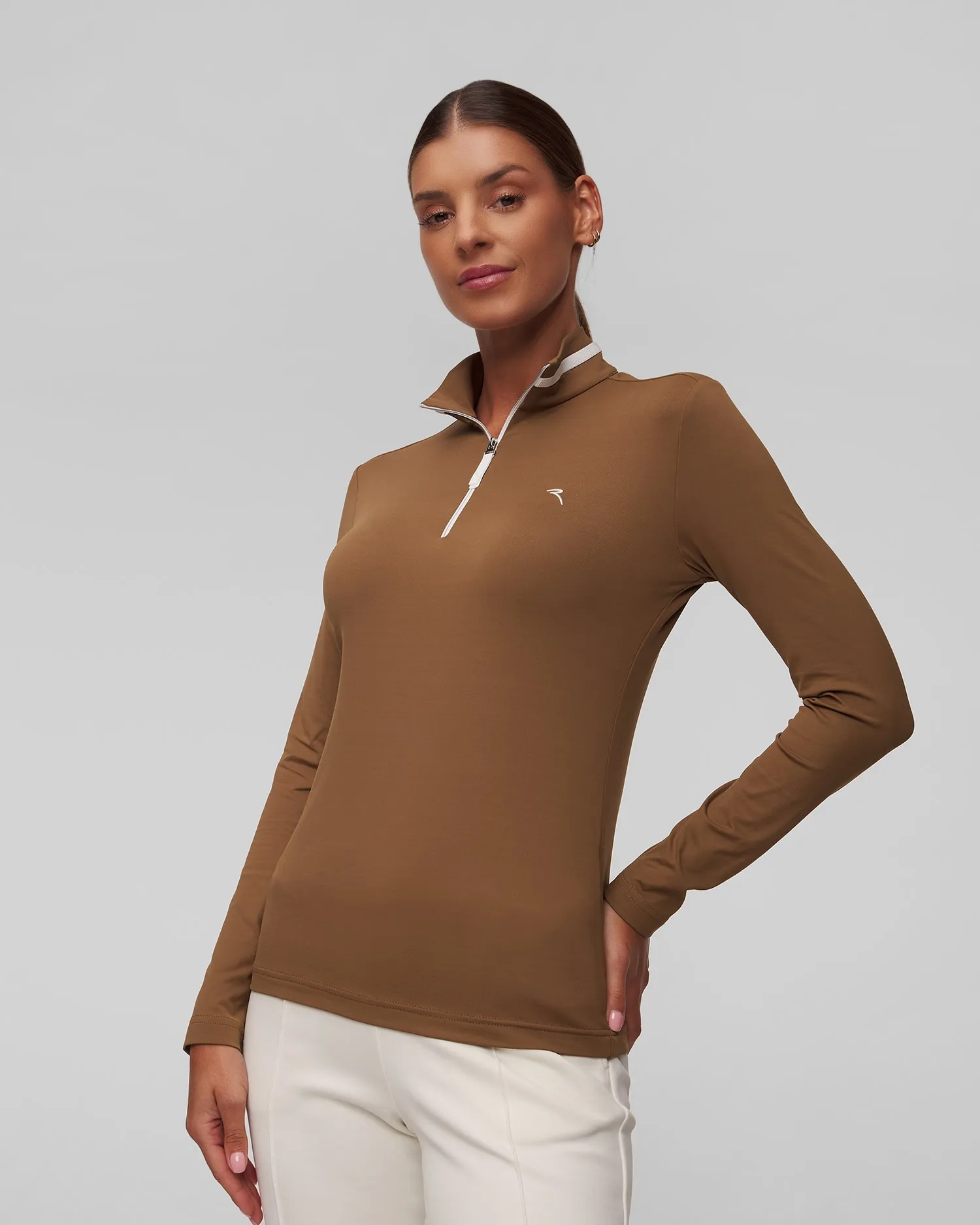 Women's zip-up turtleneck golf Chervo Tarrive T0011-4005