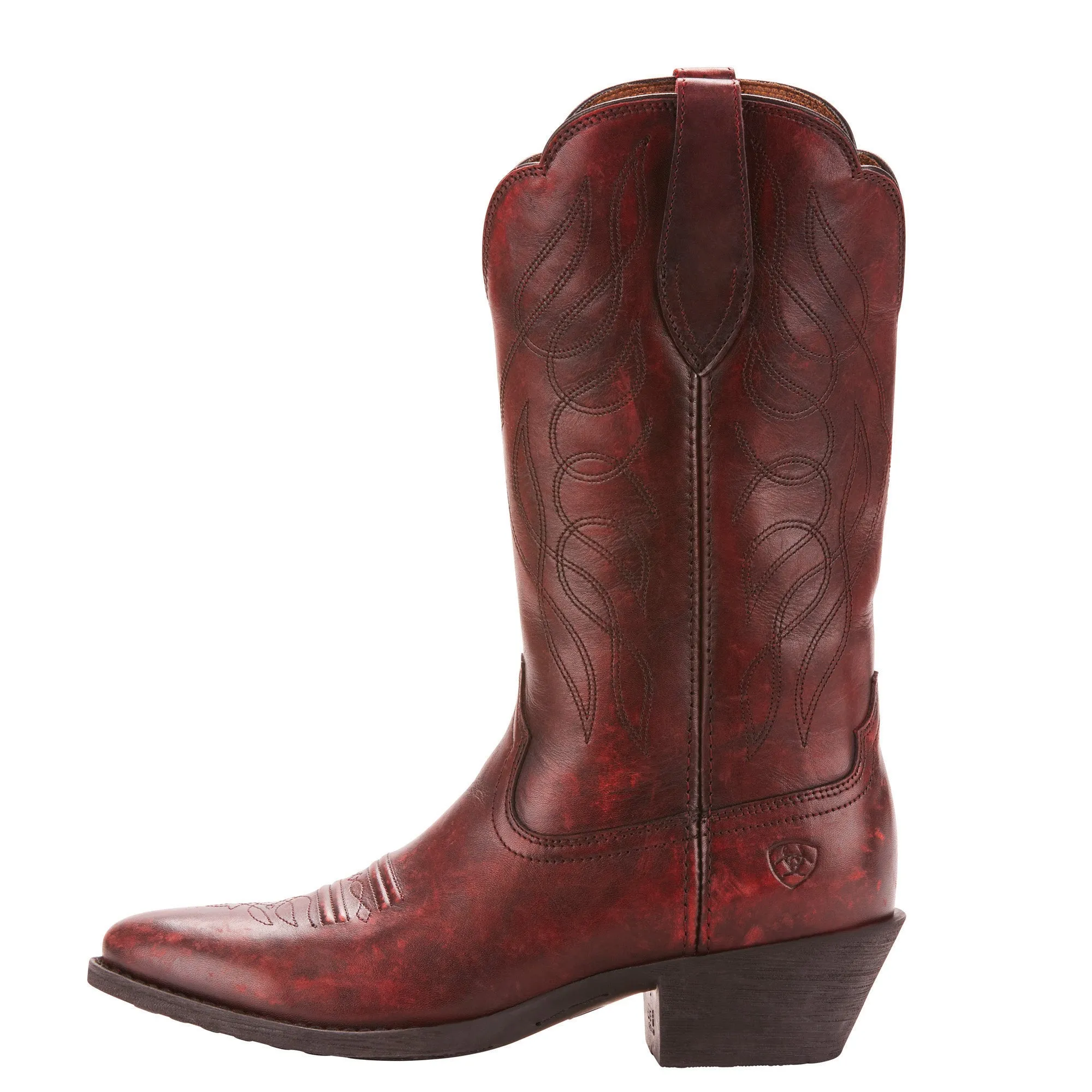 Women's Ariat Heritage R Toe Western Boot Ombre Red #10025124