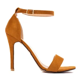 Women's Shelovet mustard sandals on a pin brown