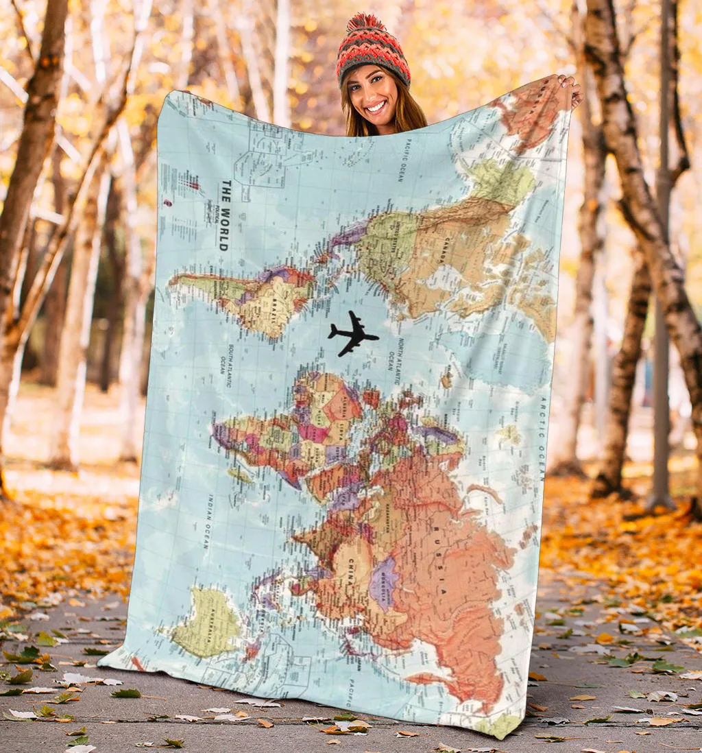 World Map Premium Blanket