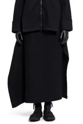 yohji yamamoto drape detail skirt