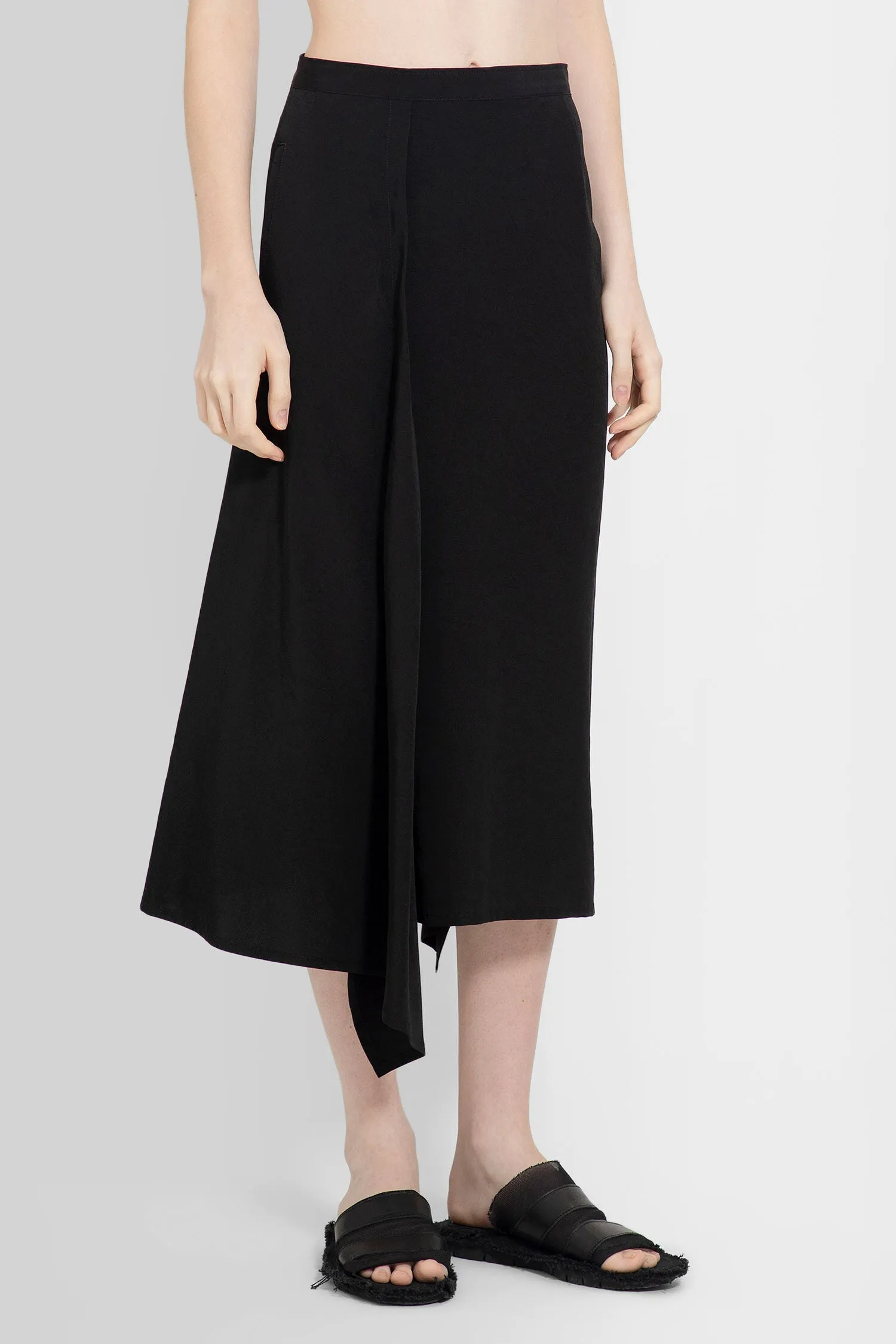 yohji yamamoto tucked skirt