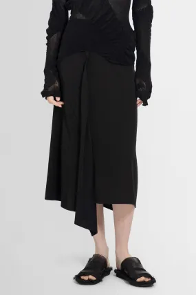 yohji yamamoto tucked skirt