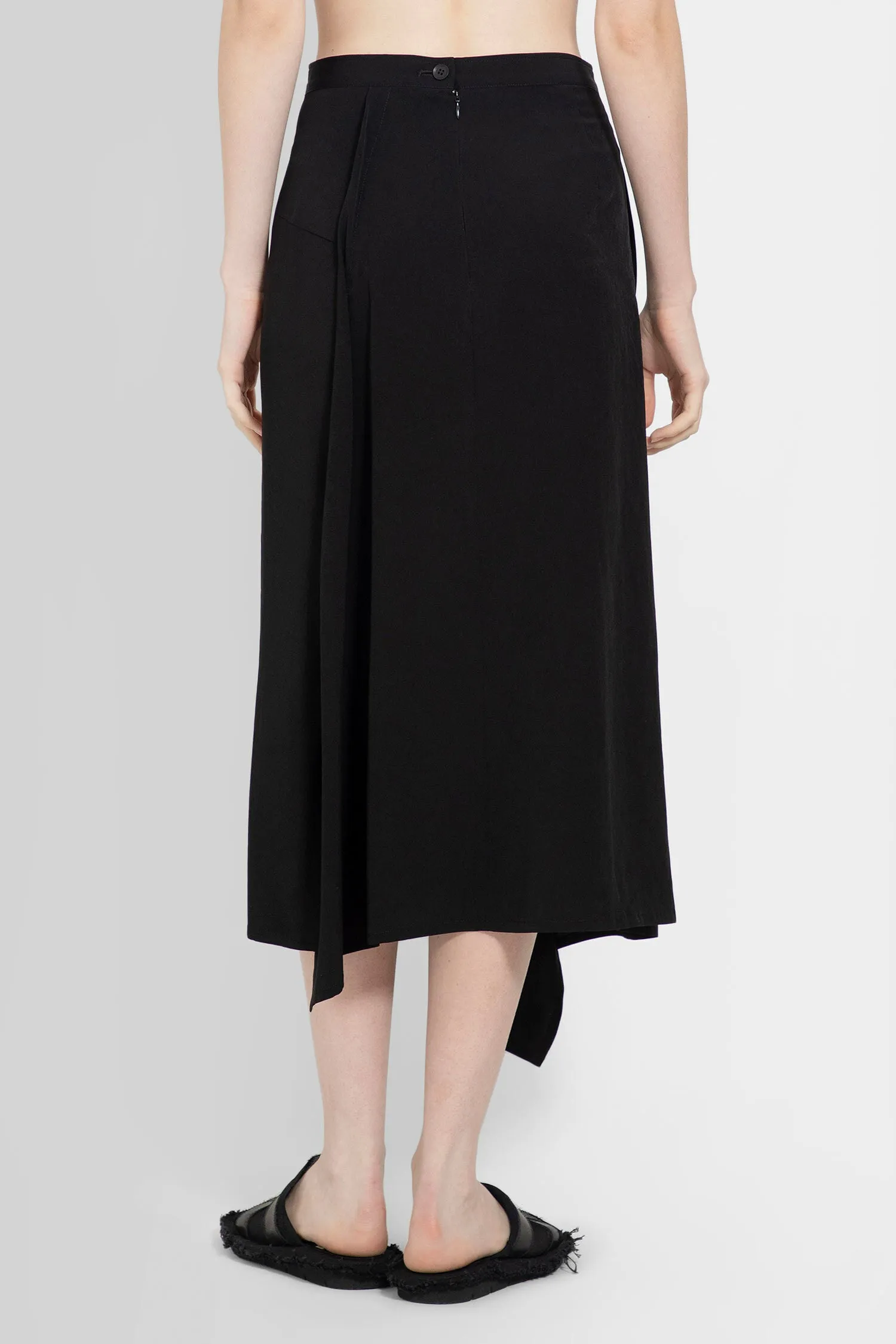 yohji yamamoto tucked skirt