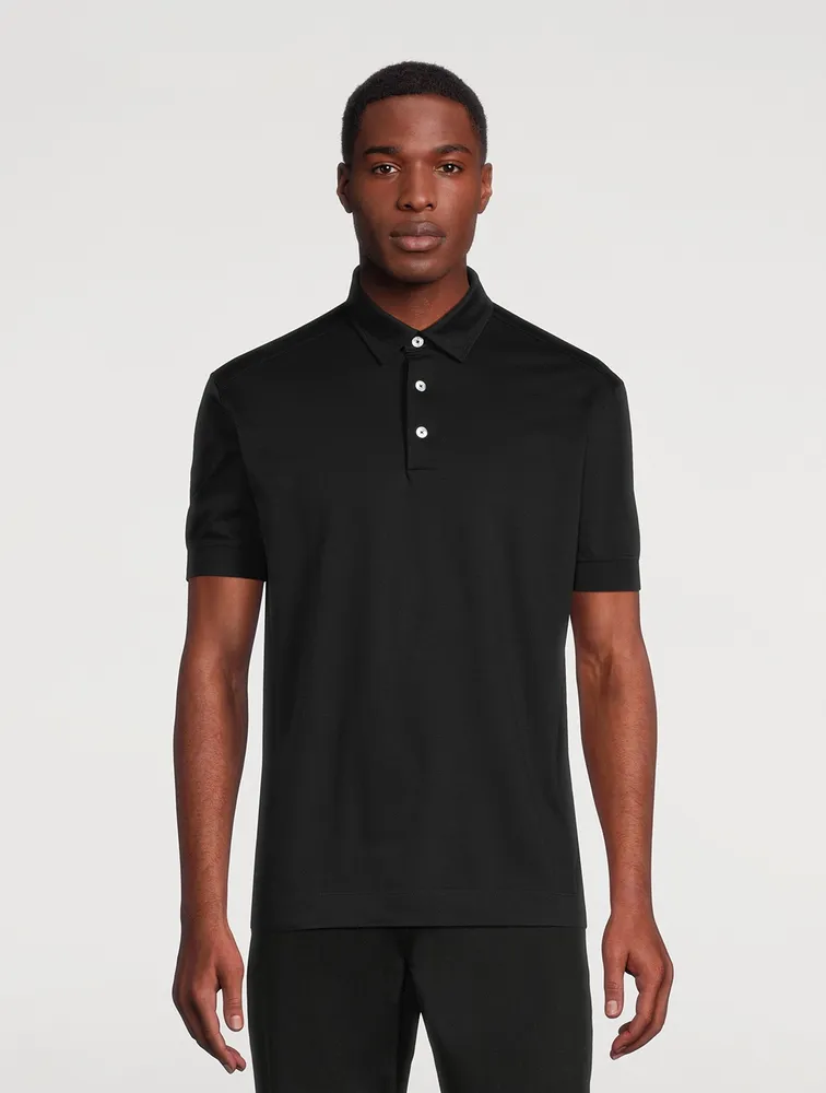 ZEGNA Cotton Micro Pique Polo Shirt