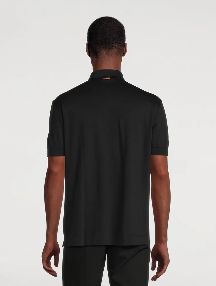 ZEGNA Cotton Micro Pique Polo Shirt